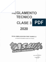 Reglamento Tecnico Clase 3 2020 Ficha Homologacion Ford TAUNUS 2.3