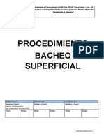 Procedimiento Bacheo Superficial Septiembre 2022