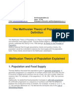 Malthusian Theory