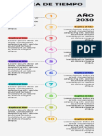 Infografía de Línea de Tiempo Timeline Progreso Con Números Multicolor Moderno Creativo