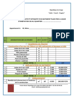 Devis Quantitatif Et Estimatif DD Evoundou