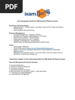 IxamBee - Important Chapters of Pupular Books For Phase 2 of RBI Grade B Exam