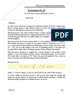 Experiment 5 - Average and Reactive Power