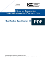 CDCS Qualification Specification 2015-16