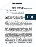 Butterworth1989 Article OnMisunderstandingAllanBloom