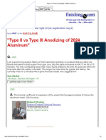 Type II Vs Type III Anodizing of 2024 Aluminum