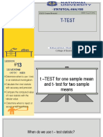 Statistical Analysis (T-Test)