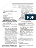 LEY 31577 Regulan La Publicación de Leyes y Resoluciones Legislativas Del Congreso