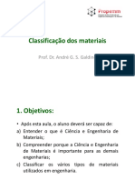 CTM - Aula 01 (Classificação Dos Materiais)