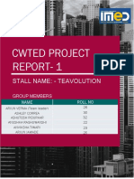 Report-1 Cwted Project: Stall Name: - Teavolution