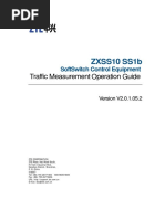 33-ZXSS10 SS1b SoftSwitch Control Equipment Traffic Measurement Operation Guide