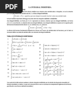 La Integral Indefinida