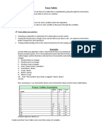 Trace Tables With Answers - Updated