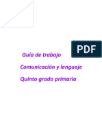 Guía Comunicación y Lenguaje Quinto