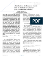 Comparison, Similarities, Differences, Merits and Demrits of Methods of Effective Electrode Resistance Reduction