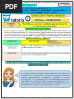 Experiencia de Aprendizaje #06 - Actividad #01 - 5to Grado - Tutoria - 00001