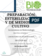 Preparación Esterilización y de Medios de Cultivo