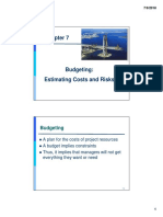 Ch07-Budgeting - Estimating Costs and Risks