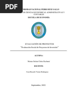 Curso de Evaluación de Proyectos Tarea Entregable N15