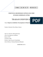 Despertar Al Individuo. El Anarquismo de Manuel González Prada