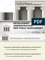 Development Administration New Public Management