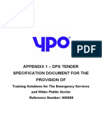 Appendix 1 - 000999 TRAINING DPS Tender Specification Document