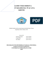 Analisis Teks Berita Dalam Paradigma Wacana Kritis