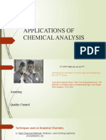 Applications of Chemical Analysis