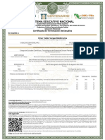 Sistema Educativo Nacional: Certificado de Terminación de Estudios