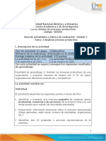 Guía de Actividades y Rúbrica de Evaluación - Unidad 1 - Tarea 2 - Analizar Proceso Productivo