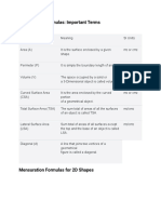 Mensuration Formulas PDF 1