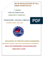 Report Writing On Realization of All Basic Gates Using Nand Gates