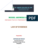 Law of Evidence Model Paper 2021