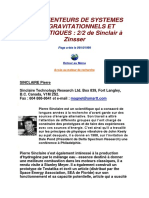 DES INVENTEURS DE SYSTEMES ANTIGRAVITATIONNELS ET MAGNETIQUES 2sur2 de Sinclair À Zinsser