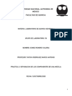 Practica 2 Separacion de Los Componentes de Una Mezcla