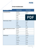 Field Test Technician List