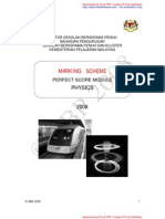 Marking Scheme Perfect Score Physics Module 2008