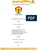 Ficha de Resumen Sobre La Importancia de La Lectura