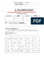 Phonetics and Phonology - Sample