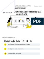 Controle Estatístico Da Qualidade Aulas 16 A 20 - Fundamentos Do Controle Estatístico de Processos