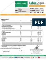 Alvarez Gomez, Elizabeth: Folio: #Cliente: Fecha Toma: Fecha de Nacimiento: Sexo: Años Fecha Validación: Médico