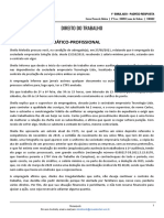 Enunciado - Peça Prático-Profissional: Direito Do Trabalho