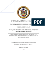 Universidad Técnica de Ambato: Facultad de Contabilidad Y Auditoría