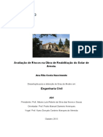 Avaliação de Riscos Na Obra de Reabilitação Do Solar de Arnóia