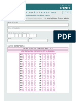 Primeira Avaliação Trimestral: Secretaria de Estado de Educação de Minas Gerais