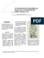 Las Motivaciones Que Produjeron La Expansión Europea en El Siglos XV y XVI. 2011