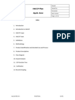 HACCP Plan Apple Juice