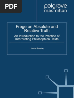 Frege On Absolute and Relative Truth An Introduction To The Practice of Interpreting Philosophical Texts (Ulrich Pardey (Auth.) )