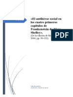 El Antihéroe Social en Los Cuatro Primeros Capítulos de Frankenstein de Mary Shelley .