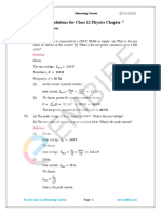 NCERT Grade-12 Physics CH 07 Alternating-Current